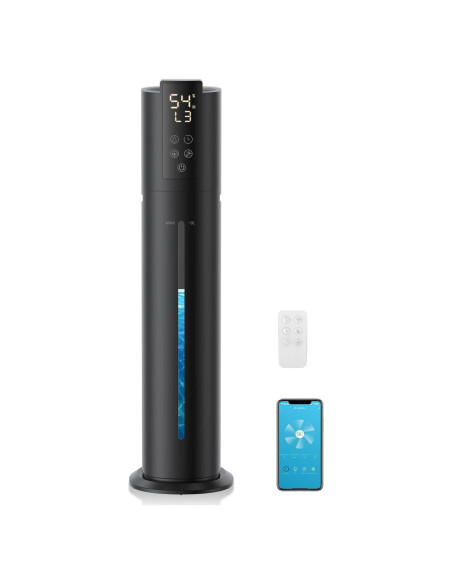 Humidificador Inteligente OGACFO 9L Silencioso 30dB Negro Humidificador Inteligente OGACFO 9L Silencioso 30dB Negro