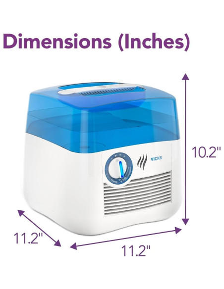 Humidificador Vicks V3900 de Vapor Frío 2,59 kg con Luz UV Humidificador Vicks V3900 de Vapor Frío 2,59 kg con Luz UV
