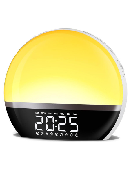 Reloj Despertador SoundLegend con Luz de Amanecer y Radio FM