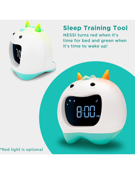 Reloj Despertador Infantil LittleHippo Nessi Luz Nocturna Reloj Despertador Infantil LittleHippo Nessi Luz Nocturna