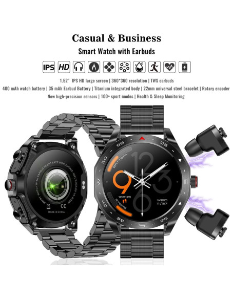 Reloj Inteligente Desong T95 con Auriculares Bluetooth 3.86 cm Reloj Inteligente Desong T95 con Auriculares Bluetooth 3.86 cm