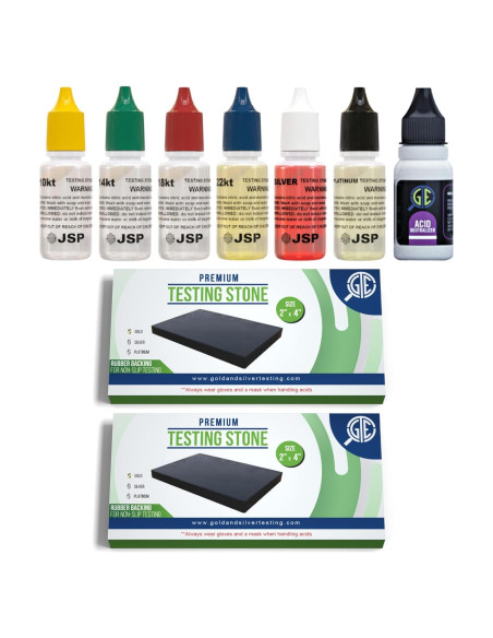 Kit de Prueba de Joyería GTE Oro Plata Platino 300g Kit de Prueba de Joyería GTE Oro Plata Platino 300g