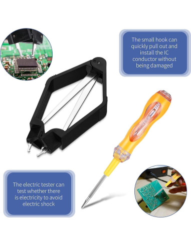 Extractor de Chip IC 4 Piezas Honoson - Herramienta Profesional