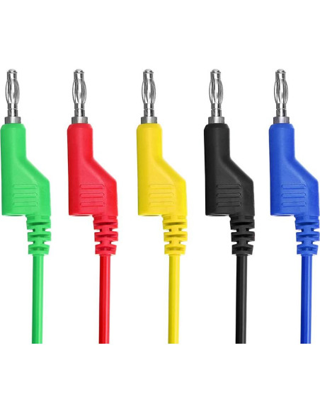 Cables de Prueba Sumnacon 1M Banana a Clip Cocodrilo 5PCS Cables de Prueba Sumnacon 1M Banana a Clip Cocodrilo 5PCS