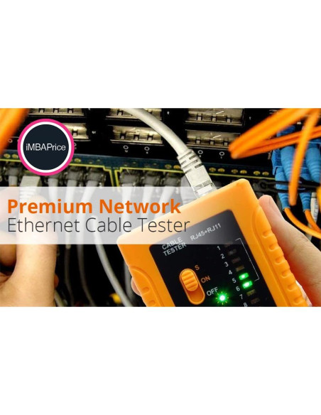 Probador de Cable de Red iMBAPrice RJ45/RJ11 CAT5/CAT6 Probador de Cable de Red iMBAPrice RJ45/RJ11 CAT5/CAT6