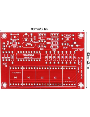 Medidor de Frecuencia DIY Walfront 1Hz-50MHz Pantalla Digital