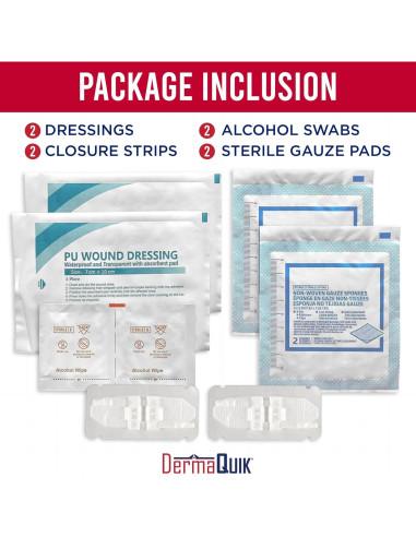 Kit de Cierre de Heridas DermaQuik - Sin Puntos, 20x16 cm