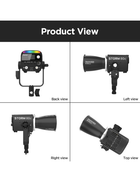 Aputure Storm 80c Luz LED RGB 80W IP65 1800K-20000K Aputure Storm 80c Luz LED RGB 80W IP65 1800K-20000K