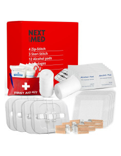 Kit de Cierre de Heridas Next Level Med - 3 Steri Stitch y 4 Zip Stitch