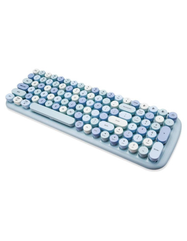 Teclado Inalámbrico MOFII Bluetooth 3 Canales Retro Azul
