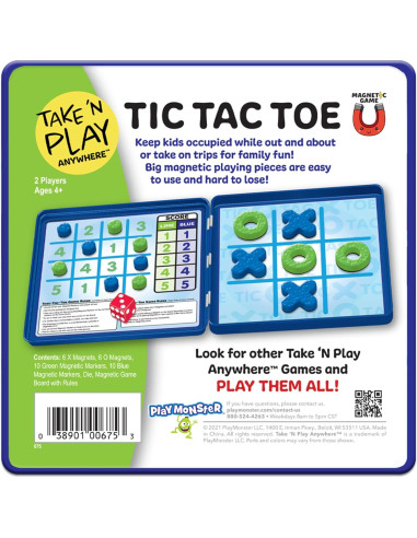 Juego de Mesa Magnético Tic-Tac-Toe Take N Play 17 cm