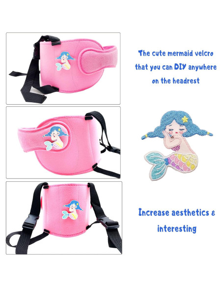 Soporte de Cabeza para Auto LETTON Niños Rosa Sirena Soporte de Cabeza para Auto LETTON Niños Rosa Sirena