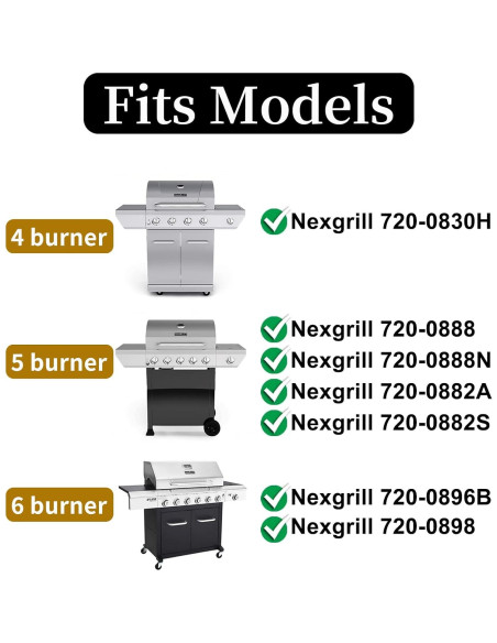 Placas de Calor Nexgrill 4 Quemador Acero Porcelánico 4 Pzas Placas de Calor Nexgrill 4 Quemador Acero Porcelánico 4 Pzas