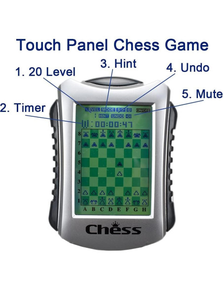 Juego de Ajedrez Electrónico Lyght, 20 Niveles, Pantalla 7,62 cm Juego de Ajedrez Electrónico Lyght, 20 Niveles, Pantalla 7,62 cm