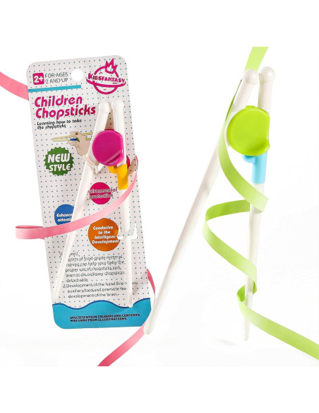 Palillos de Entrenamiento para Niños 2 Pares ABS Antideslizantes Palillos de Entrenamiento para Niños 2 Pares ABS Antideslizantes