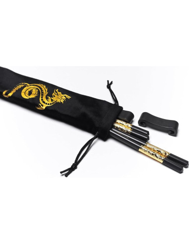 Juego de Palillos Reutilizables Youda Dragón Dorado 2 Pares