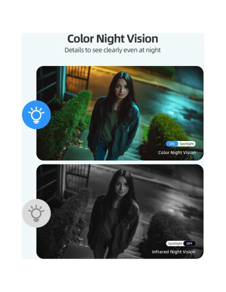 Cámaras de Seguridad Inalámbricas Rocktone 2K Paquete de 2 Cámaras de Seguridad Inalámbricas Rocktone 2K Paquete de 2