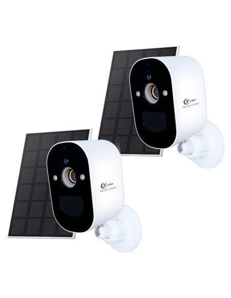 Cámara Solar Inalámbrica 1080P XVIM HOME 2Pack Exterior Cámara Solar Inalámbrica 1080P XVIM HOME 2Pack Exterior