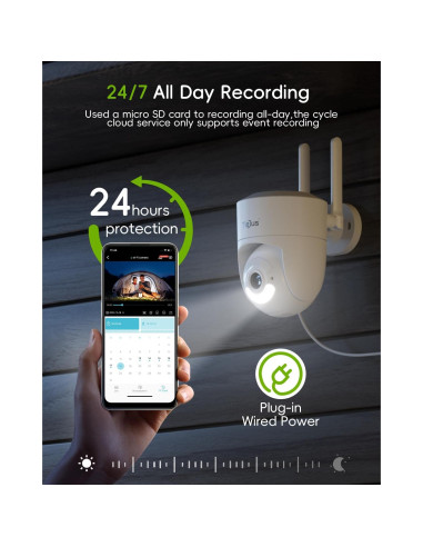 Cámara de Seguridad WiFi 5G Tiejus 2K Exterior IP66