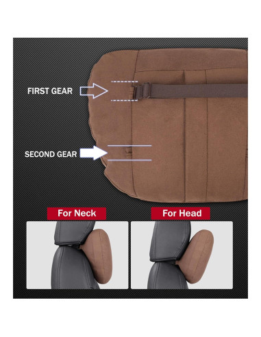 Almohada de Cuello POKSRI para Automóvil 30x19 cm Negra