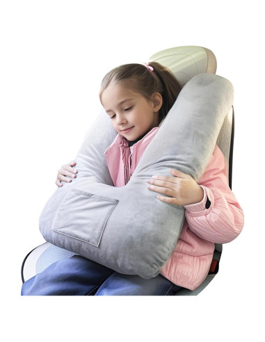 Almohada de Coche Cococu para Niños y Adultos, Gris