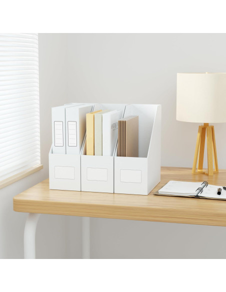 Soporte de Revistas JiaWei Blanco 3 Paquetes Cartón Resistente Soporte de Revistas JiaWei Blanco 3 Paquetes Cartón Resistente