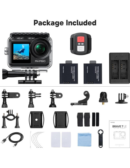 Cámara de Acción AKASO Brave 7 LE 4K 20MP WiFi EIS 2.0 Cámara de Acción AKASO Brave 7 LE 4K 20MP WiFi EIS 2.0