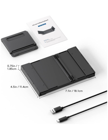 Teclado Bluetooth Plegable Samsers con Touchpad y Soporte
