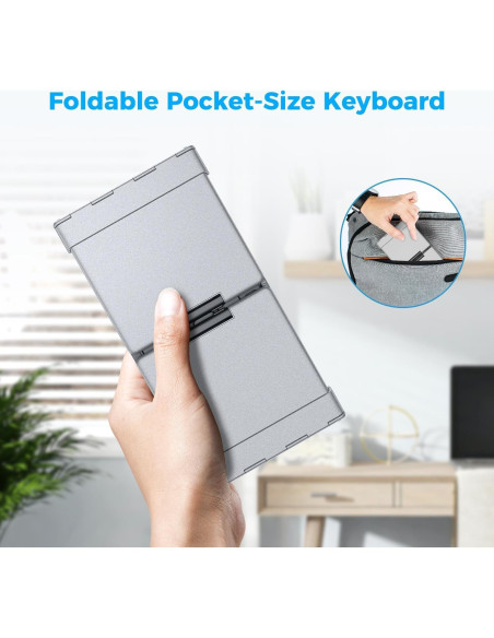 Teclado Plegable Bluetooth iClever BK09 con Numérico Teclado Plegable Bluetooth iClever BK09 con Numérico