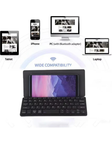 Teclado Bluetooth Plegable JOMAA Ultra Delgado Portátil