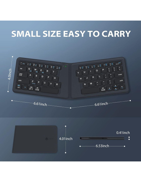 Teclado Plegable Bluetooth iClever BK06 con Funda PU Teclado Plegable Bluetooth iClever BK06 con Funda PU
