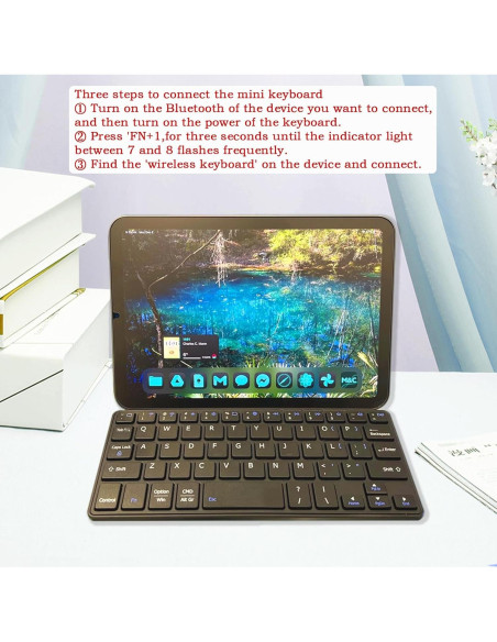 Teclado Inalámbrico Mini Bluetooth Luntak Negro Plegable Teclado Inalámbrico Mini Bluetooth Luntak Negro Plegable