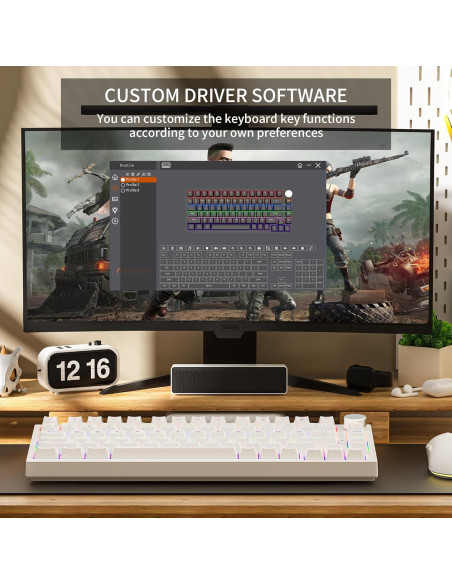 Teclado Mecánico Newmen GM326 75% Retroiluminado USB-C Teclado Mecánico Newmen GM326 75% Retroiluminado USB-C
