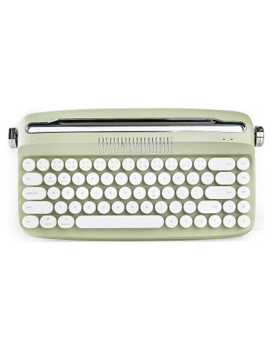 Teclado Inalámbrico Retro YUNZII B307 con Soporte y Bluetooth