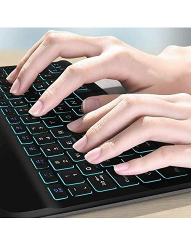 Teclado Bluetooth BoxWave para Samsung Galaxy Z Fold 4 - Retroiluminado 7 Colores