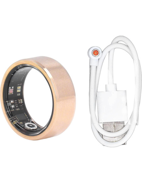Anillo Inteligente BROLEO Oro IP68 Monitoreo Salud Tamaño 8 Anillo Inteligente BROLEO Oro IP68 Monitoreo Salud Tamaño 8