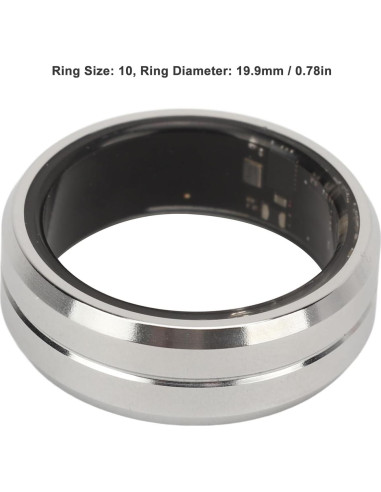 Anillo Inteligente de Salud ASHATA Monitoreo Fitness IP68 10