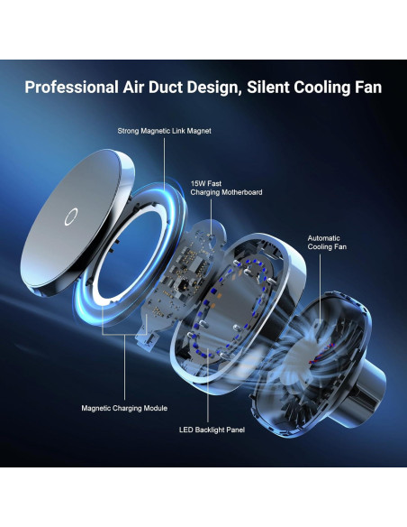 Soporte de Taza Magnético This Hill Cargador Inalámbrico 15W Soporte de Taza Magnético This Hill Cargador Inalámbrico 15W