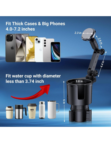 Soporte de Taza Magnético This Hill Cargador Inalámbrico 15W Soporte de Taza Magnético This Hill Cargador Inalámbrico 15W