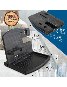 Estación de Carga de Madera BarvA | Soporte Teléfono 15x17cm 2