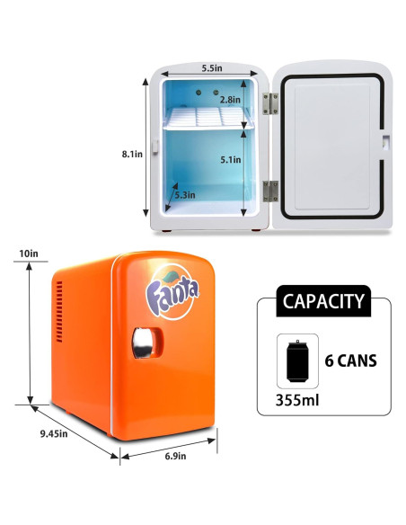 Refrigerador Mini Koolatron Fanta 4L Portátil 12V/110V Refrigerador Mini Koolatron Fanta 4L Portátil 12V/110V