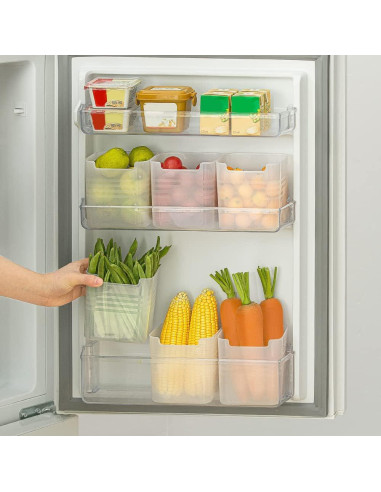Caja Organizadora de Refrigerador Poeland - 3 Unidades Translúcido