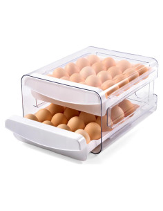 Dispensador de Huevos Luckore 40 Huevos Apilable 2 Niveles
