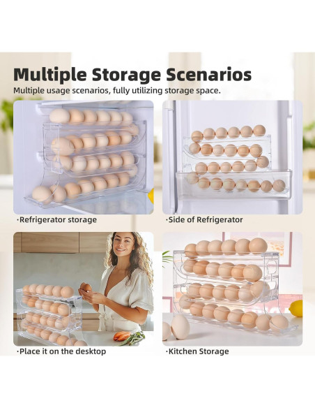Organizador de Huevos Automático ERAGIP 30 Huevos Transparente Organizador de Huevos Automático ERAGIP 30 Huevos Transparente
