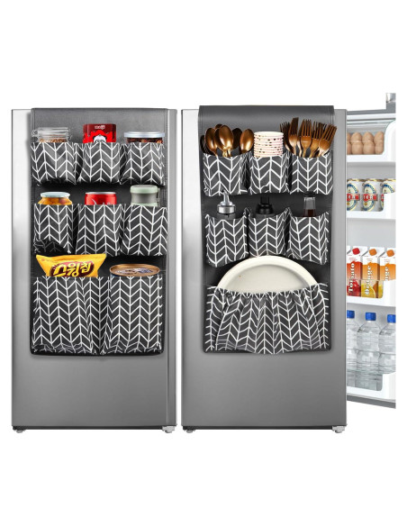 Organizador de Mini Nevera Mayniu 165x32 cm 15 Bolsillos Gris Organizador de Mini Nevera Mayniu 165x32 cm 15 Bolsillos Gris