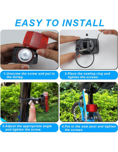 Soporte para bicicleta Airtag PerfiPro antirrobo ajustable