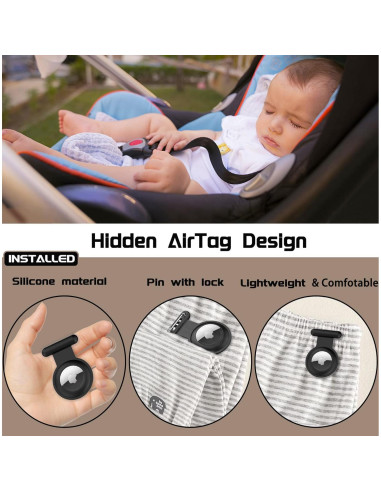 Soporte Oculto para Apple AirTag - 4 Fundas Silicona Niños