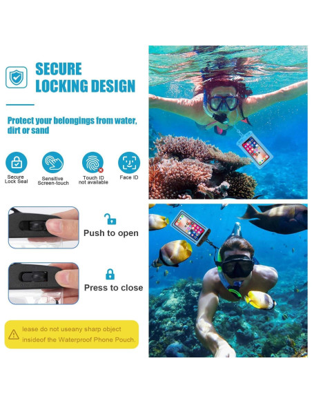 Funda Impermeable BINSUNS para Teléfono IPX8 - 4 Pack Funda Impermeable BINSUNS para Teléfono IPX8 - 4 Pack