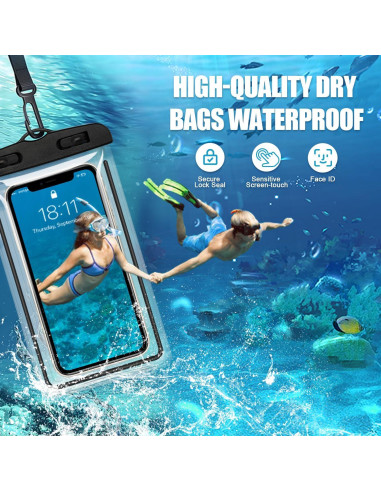 Funda Impermeable BINSUNS para Teléfono IPX8 - 4 Pack
