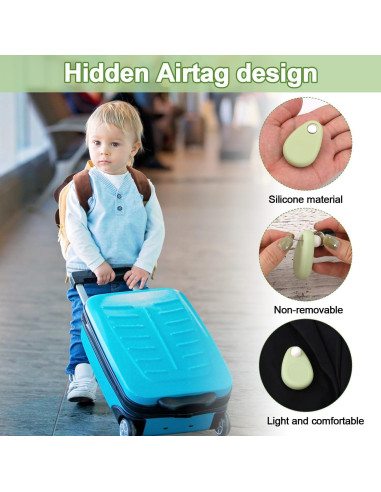 Funda Silicona Oculta para Air Tag NQEUEPN 2 Piezas Verde Azul